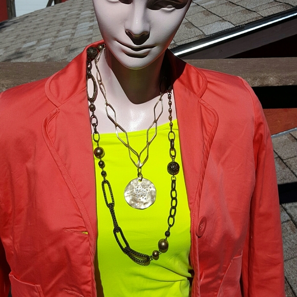 Pair of antique bronze finish necklaces. - Picture 5 of 8